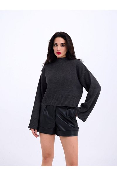 modaserdem 3628 Sleeve Wide Sweater-Anthracite