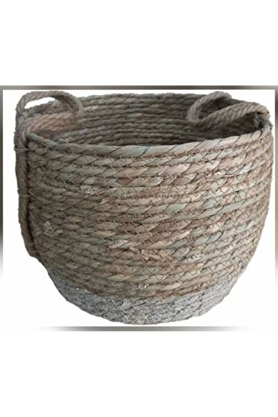 İkizler Dekoratif hasır çok amaçlı sepet