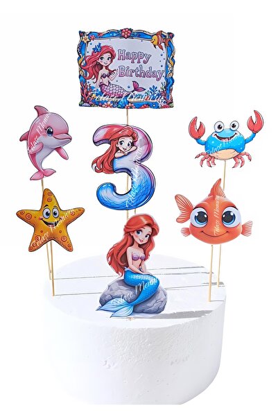 telaşe memuru فكرة عيد ميلاد حورية البحر وتزيين الكعكة بتصميم حورية البحر - م...