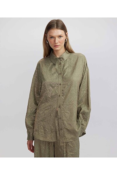 İpekyol Oversize dokulu gömlek