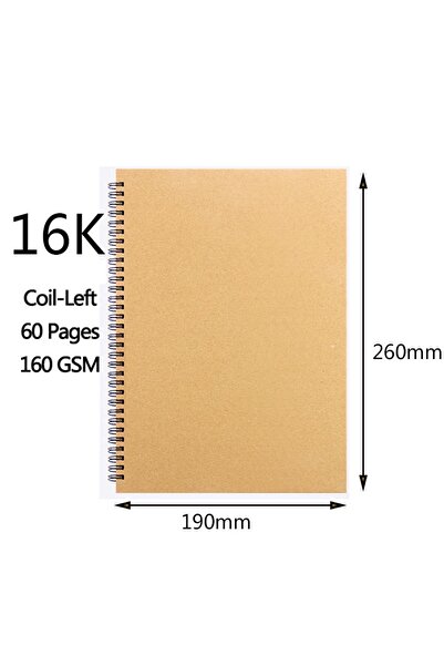 Choice دفتر رسم من الورق السميك 160 غرام/متر مربع، متوفر بمقاسات A3/A4/A5/8k/...