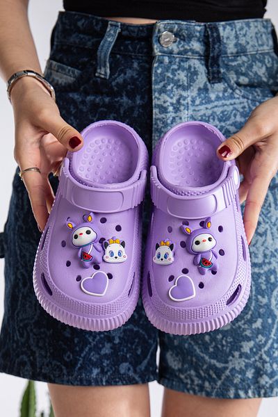 PLN SHOES Children's Slippers Sabo with 3D Emoji Detail - Comfortable Sole and High Scale