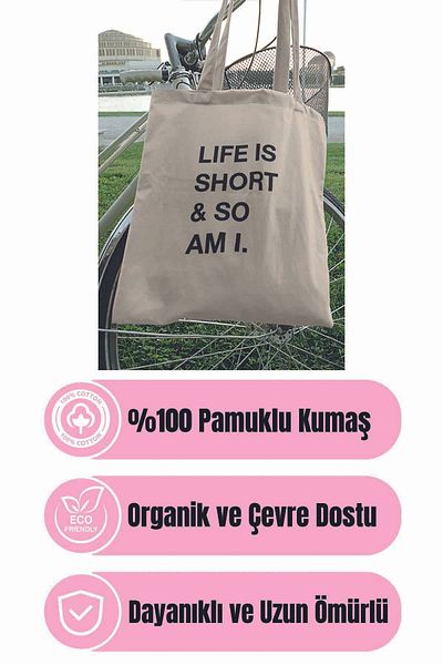 qoeuyl boutique Kisa Boy Lukboy Şekeriği 100% Cotton Raw Ice Beige Bag