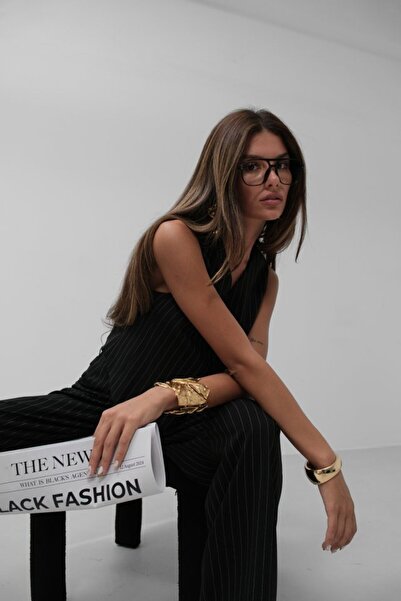 JANES V-подібний комір, смугастий круазе жилет