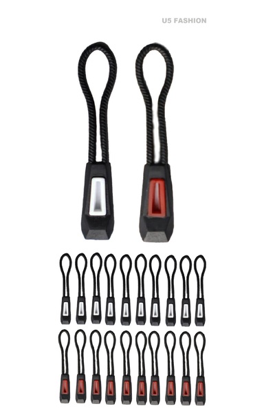 U5 FASHION 20 Adet Karışık Fermuar Elcik Fermuar Çekme İpi Fermuar Ucu