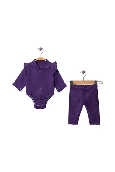 Babexi Snap Button Shirt Suit Girl-Baby