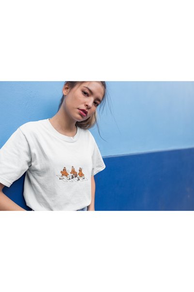 MG Duba Printed Women's Crew Neck Cotton Oversize Short Sleeve T-Shirt
