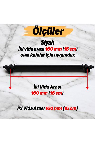 Badem10 Ottomane (160 mm - 16 cm) Mobilier din metal negru mat Sertar de bucătărie Dulap dulap Mâner Mâner