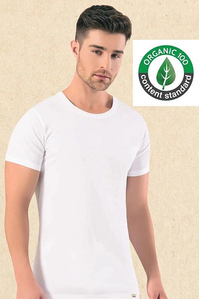 OMERA 3 Pcs T-Shirts & Undershirts for Men, White + Ocs Certified