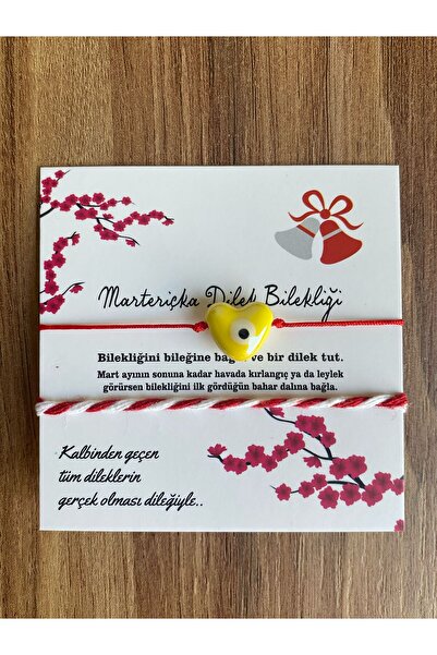 312 KONSEPT 9 Adet Seramik Kalp Boncuklu Kalın Karton Kartlı Poşetli Lüx Marteniçka Bileklik