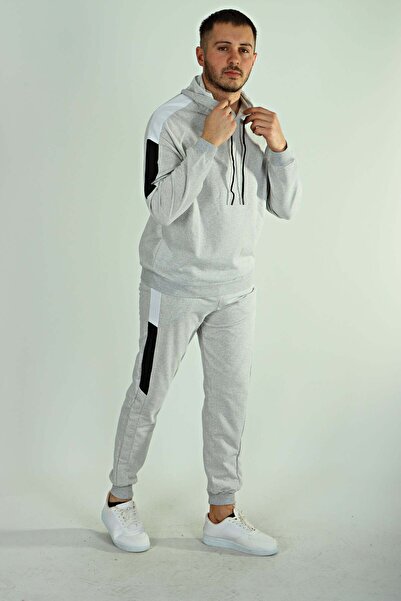 eg38 Light Gray 2 Thread Garnish Hooded Suit