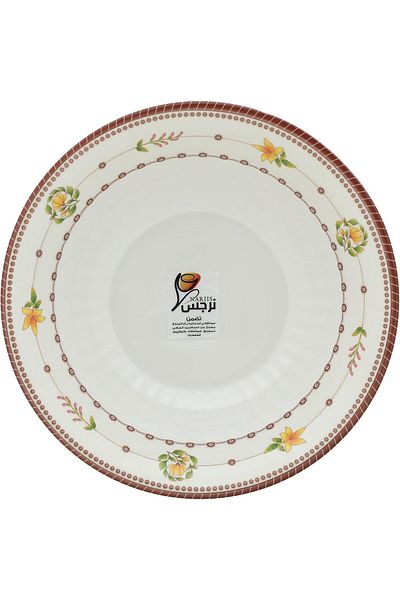 Narjis Deep Bowl, 12 Pieces, 25 cm, White