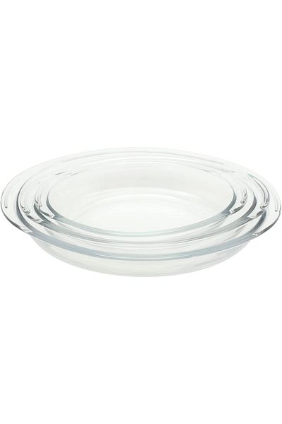 Marinex Microvavble Bowl, 40cm/36cm/30cm, Clear, 3 Peices