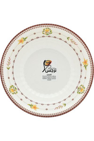 Narjis Deep Bowl, 12 Pieces, 19 cm, White