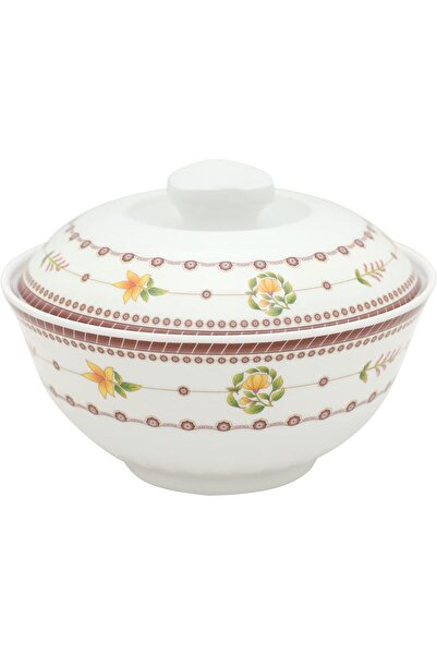 Narjis وعاء مع غطاء، 12 قطعة، 15 سم، أبيض