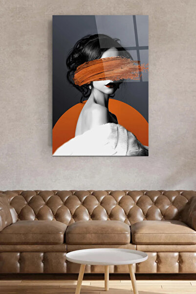 TAULART PORTRET DE FEMEI DESIGN MINUNAT TABO DE STICLA ULTRA-DEFINITĂ, INIMPU...