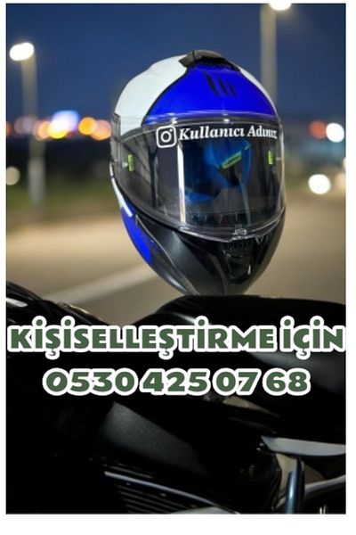 Major Selection Autocolant alb pentru vizor pentru cască Instagram de 15 cm - Nume de utilizator