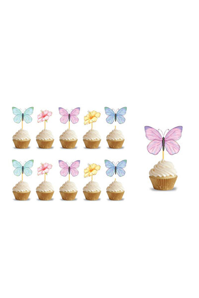 Trend Hediye Sepeti 10 Soft Butterfly Toothpicks