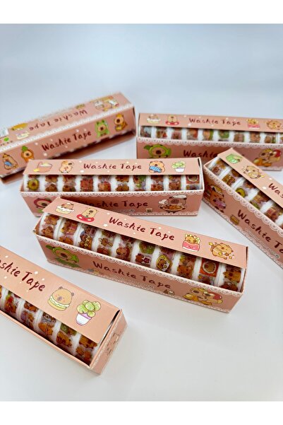 PNCKLE Kawai Kapibara Capybara 10 Adet Washi Tape Sticker Bant