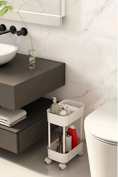 BEYZANA Lisbon 2-Tier Under Sink Organizer Ντουλάπα κάτω από τον πάγκο Οργανωτής με τροχούς