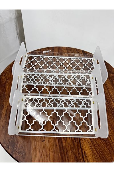 Living 3-Piece Transparent Serving Tray Set