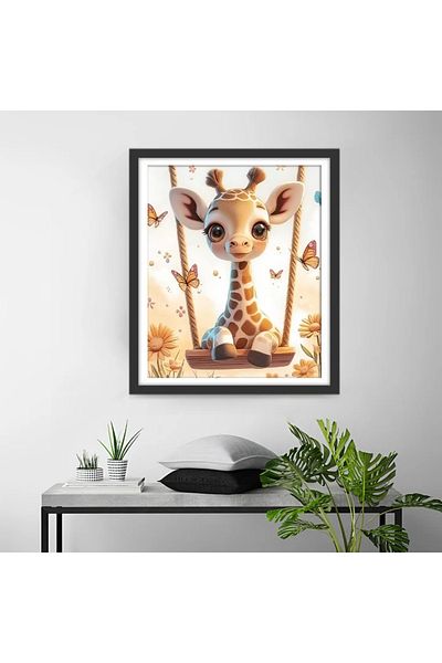 pixartsanat Giraffe Pixart Art Diamond Mosaic 50X40 Painting