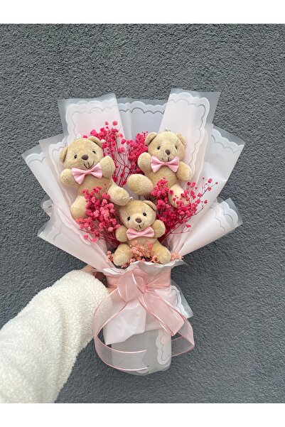Hatice Ayıcık Buketi, Pembe Ayıcık Buketi, 3’lü Ayıcık Buketi, Sevgililer Gün...