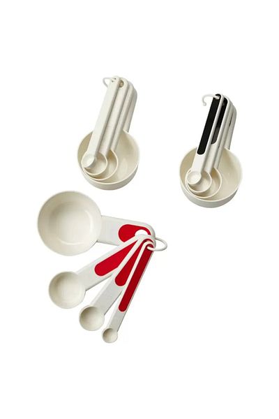 co arma 12 Pieces Plastic Measuring Spoons Set in Different Sizes and Shapes Multicolor