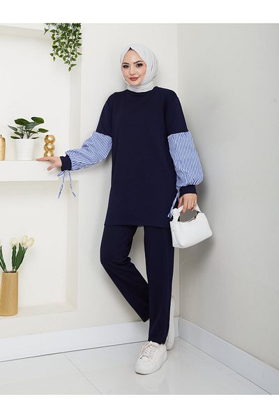 Moda Krash Balloon Sleeve Shirt Detail Sports Suit