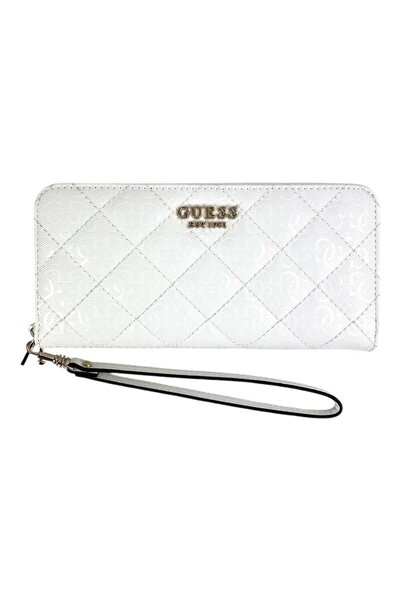 Guess Laurel Slg Large Zip Around Women's White Wallet Swgg8500146-Whi