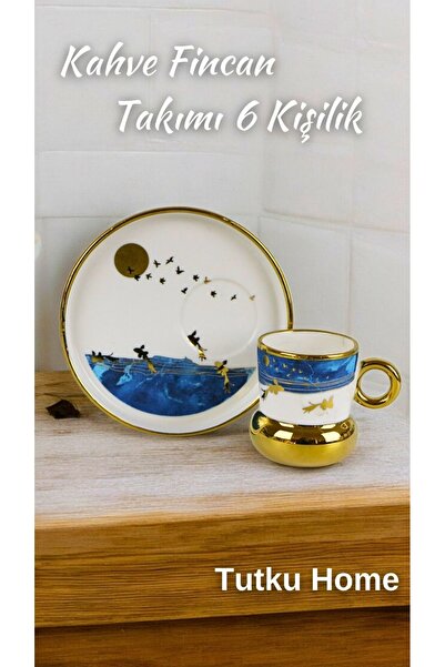 Tutku PORSELEN 6'LI KAHVE TAKIMI