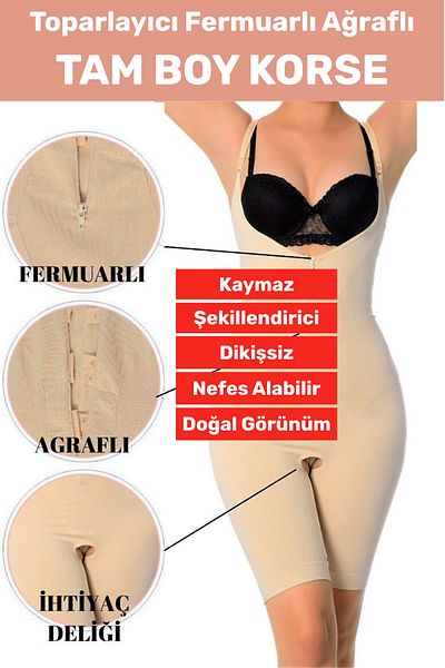 Wintoup Special Production Body Shaping Body Shaper Size Reducer Recovery Full Length Corset with Zipper