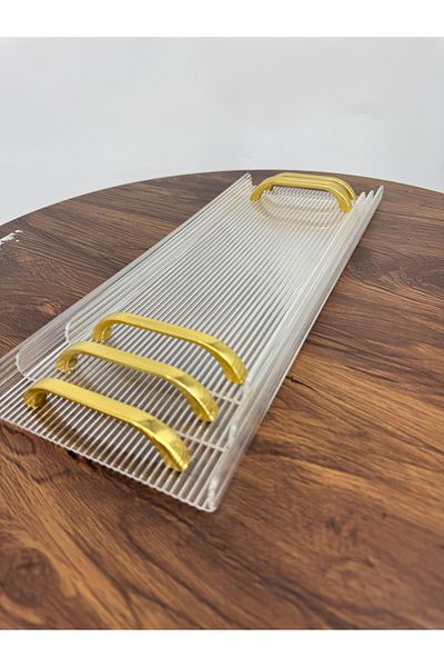 Living 3-Piece Transparent Serving Tray Set