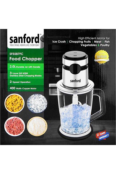 Sanford Food Chopper 2L 400W SF5587FC - Silver Black