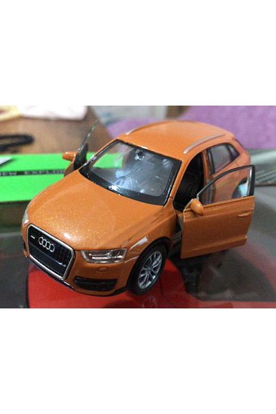 WELLY Toy Model Metal Car 1/36 Pull Drop Orange Audi Q3 Jeep