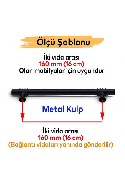 Badem10 Sep (160 mm - 16 cm) Mobilier din metal negru Sertar de bucătărie Dulap Dulap Capac mâner Mâner