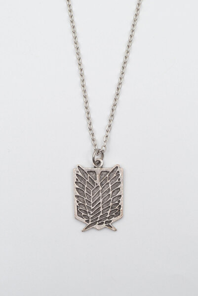 Bu Farklı Attack On Titan Anime Gümüş Kaplama Düz Zincir Kolye