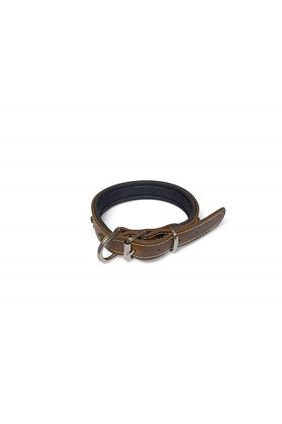 PACOPET Leather Soft Textured Genuine Leather Dog Collar with Star Buckle 60 cm
