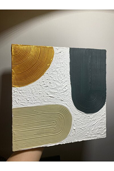 Genel Markalar Çok Renkli Modern Doku Tablo- Texture Art- 3Boyutlu Tablo- Ev ...