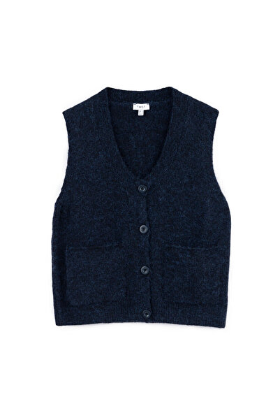 Twist Vestă de tricotaj cu buzunare - Potrivire confortabilă