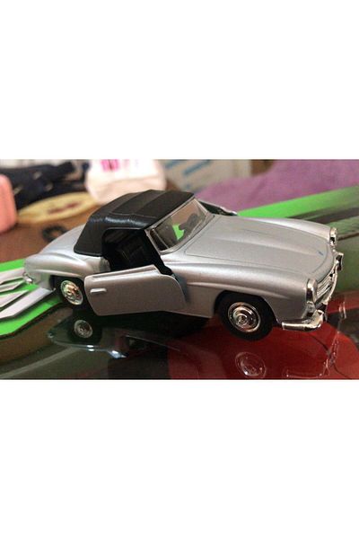 WELLY Model Metal Car 1/36 Czech Drop 1955 Gray Mercedes Benz 190Sl
