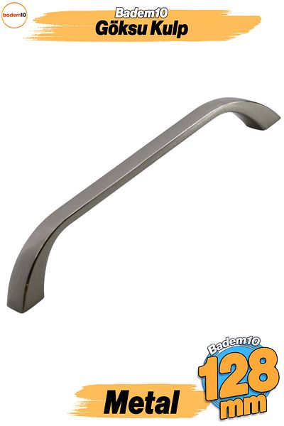 Badem10 Göksu (128 mm - 12,8 cm) Mobilier din metal inox Sertar de bucătărie Dulap Dulap Capac mâner Mâner Mâner