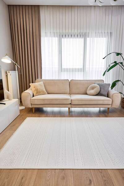 Apex Halı Origami 6921 Beyaz Gri Yumuşak Dokulu İskandinav Desenli Halı