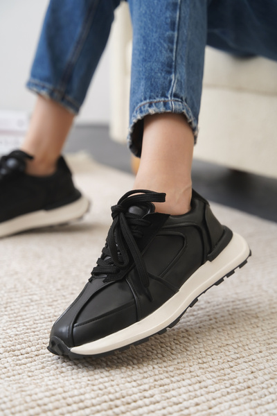Cananın Pabuçları Btr 2415 Genuine Leather Lace-Up Sports Shoes