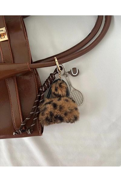 Butik Tacca Leopard Bag Charm, Special Design Bag Accessory and Keychain