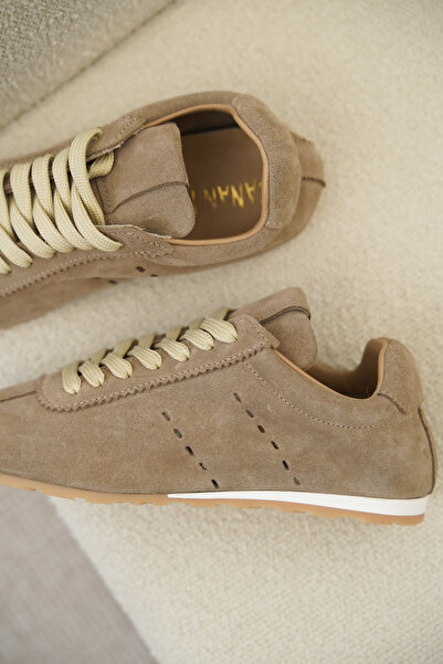 Cananın Pabuçları BTR 2428 ΑΘΛΗΤΙΚΑ ΠΑΠΟΥΤΣΙΑ ΜΕ ΓΝΗΣΙΟ ΔΕΡΜΑ NUBUCK ΚΑΙ ΛΑΣΤΙΧΕΣ ΣΟΛΑ