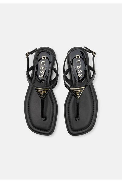 Guess Sandale Flip Flop pentru femei Rainey4 Black Logo