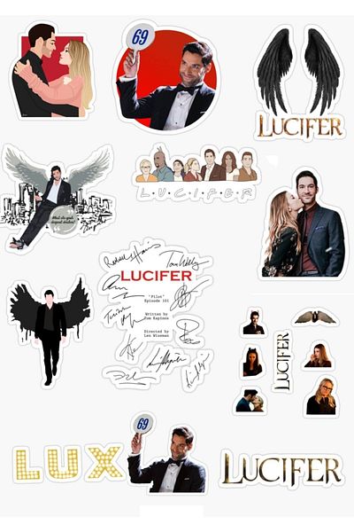 Major Selection Σετ αυτοκόλλητων ειδικής σχεδίασης Lucifer 12 τεμαχίων