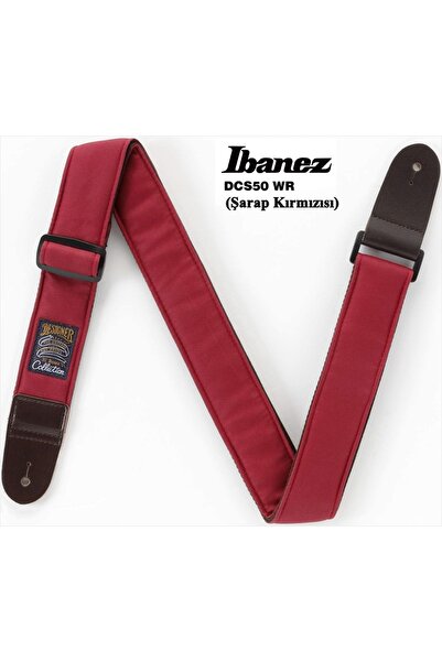 IBANEZ Curele DCS50-WR Designer Collection - Curea pentru chitară roșu vin