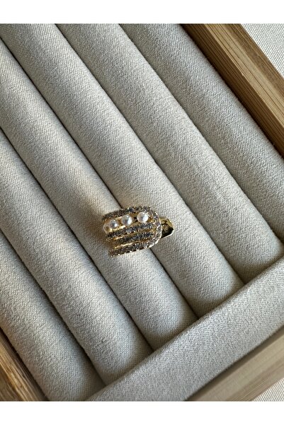 ringbox İncili Taşlı Kıkırdak Küpe Earcuff